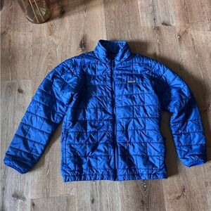 Patagonia Nano Puff Brick Quilt Jacket Teal Blue Green Kids XL 14 Full Zip
